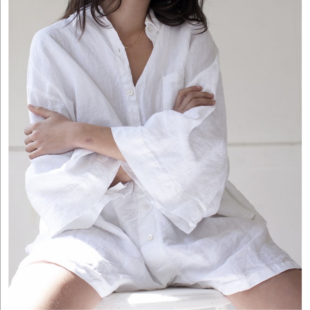 Deiji studios the 03 sleepwear set in white